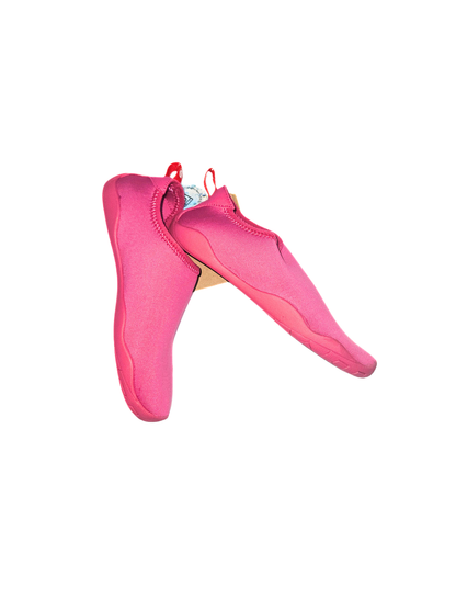 Pink water shoes on a white background