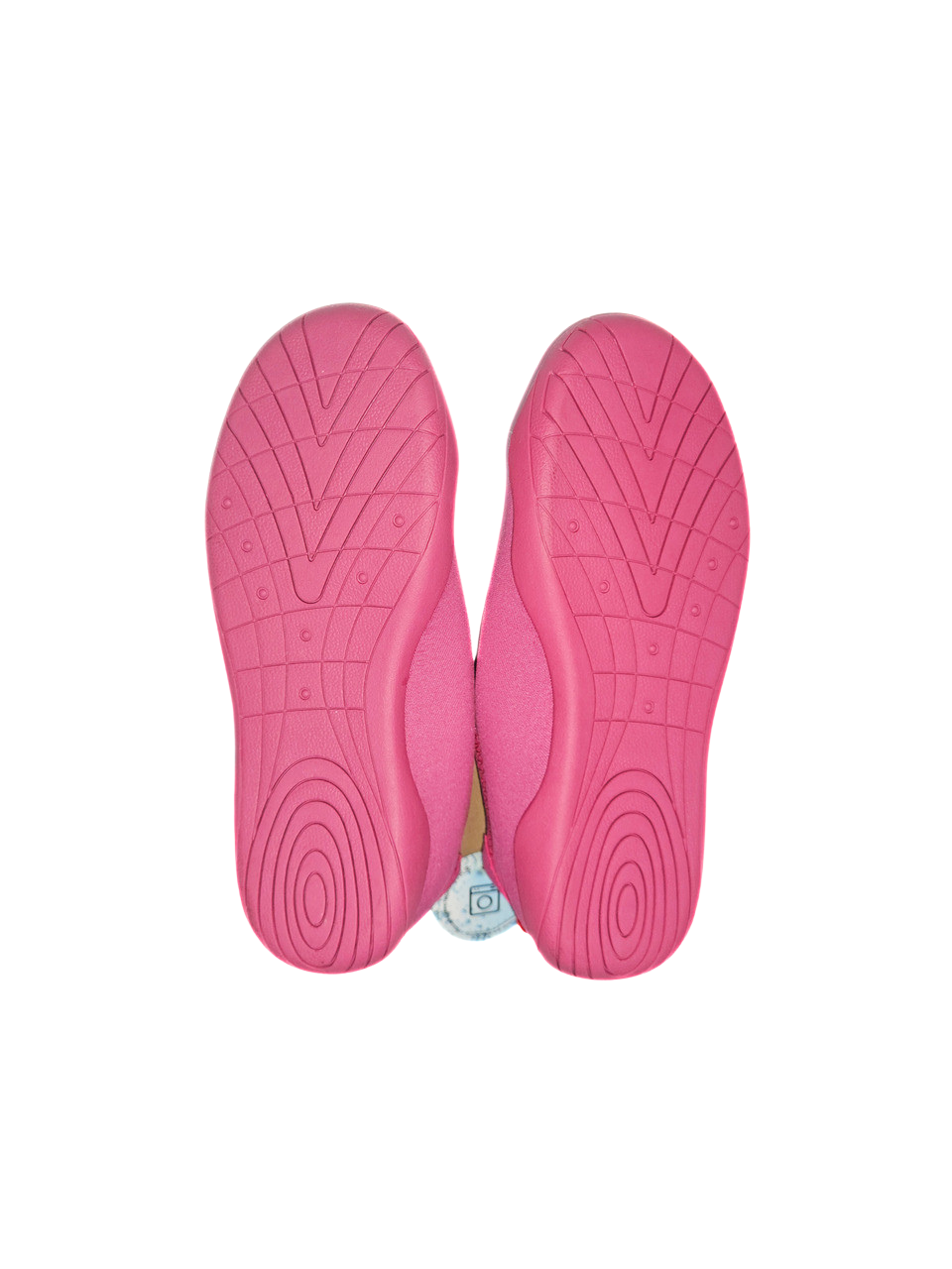 Pink shoe insole on a white background