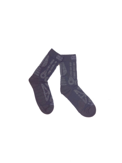 ODSS (Re)PLAY 125971 - Jack Wolfskin Adult Wool Socks. Size  4.5-6US/35-37EU black