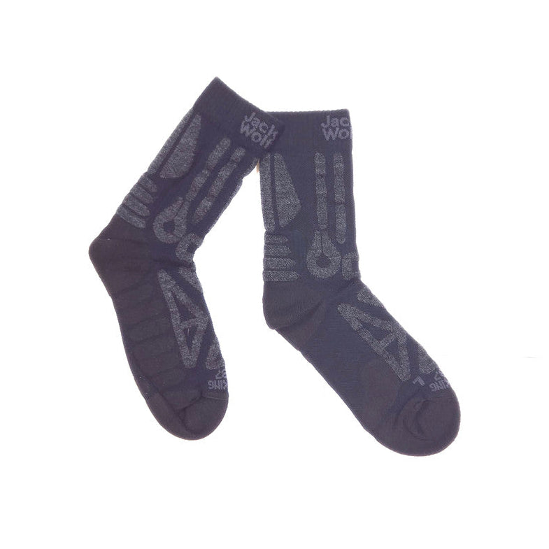ODSS (Re)PLAY 125971 - Jack Wolfskin Adult Wool Socks. Size  4.5-6US/35-37EU black