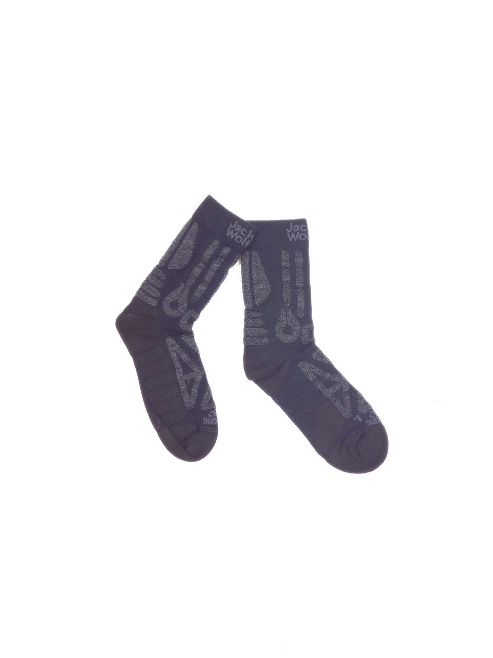 ODSS (Re)PLAY 125971 - Jack Wolfskin Adult Wool Socks. Size  4.5-6US/35-37EU black