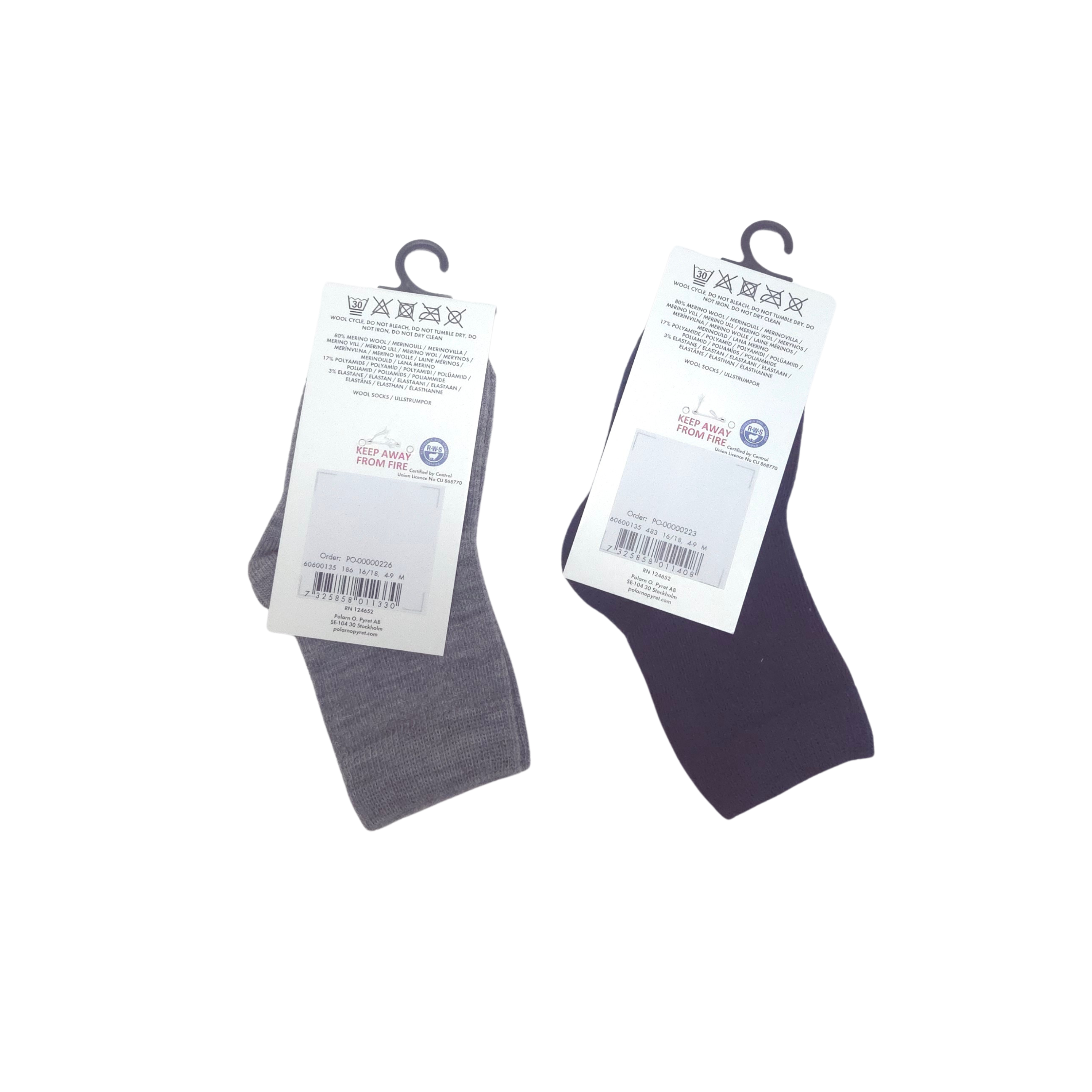 Two pairs of socks navy and grey