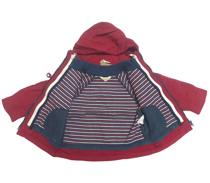 Children's jacket with a hood and striped pattern 3in1