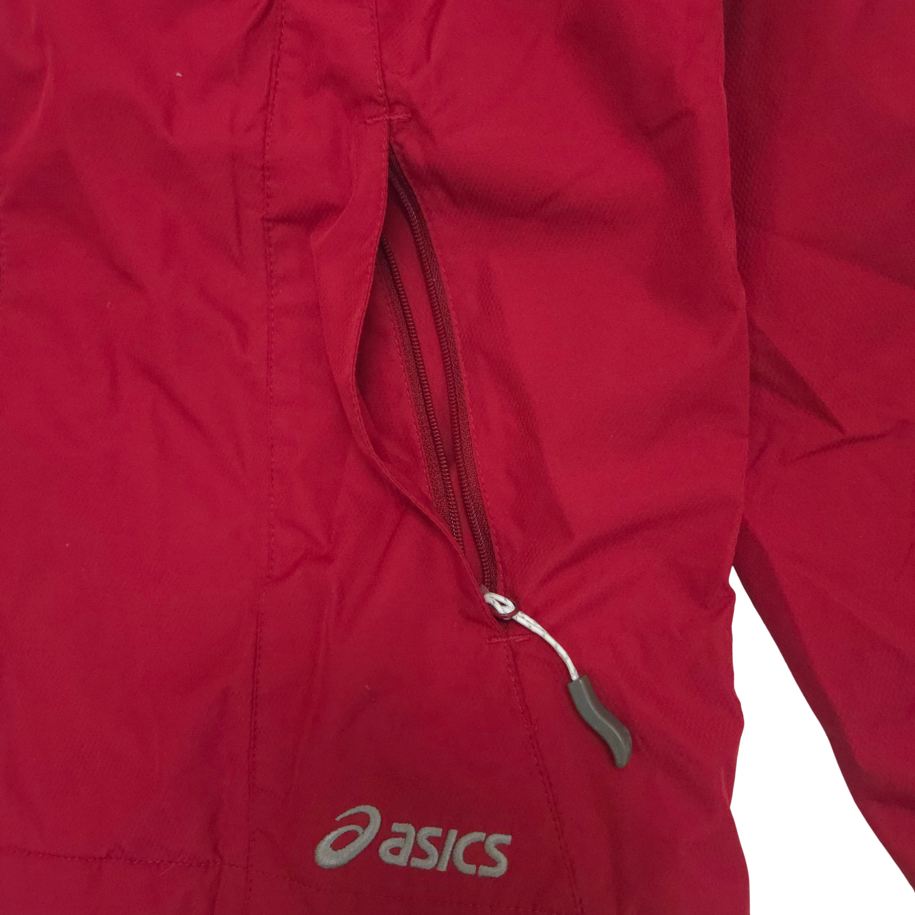 Red shell jacket zipper packet 2