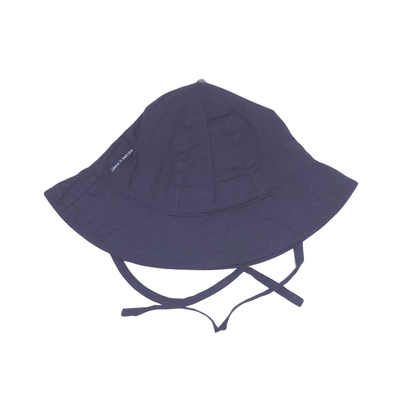 navy sun hat with chin strap