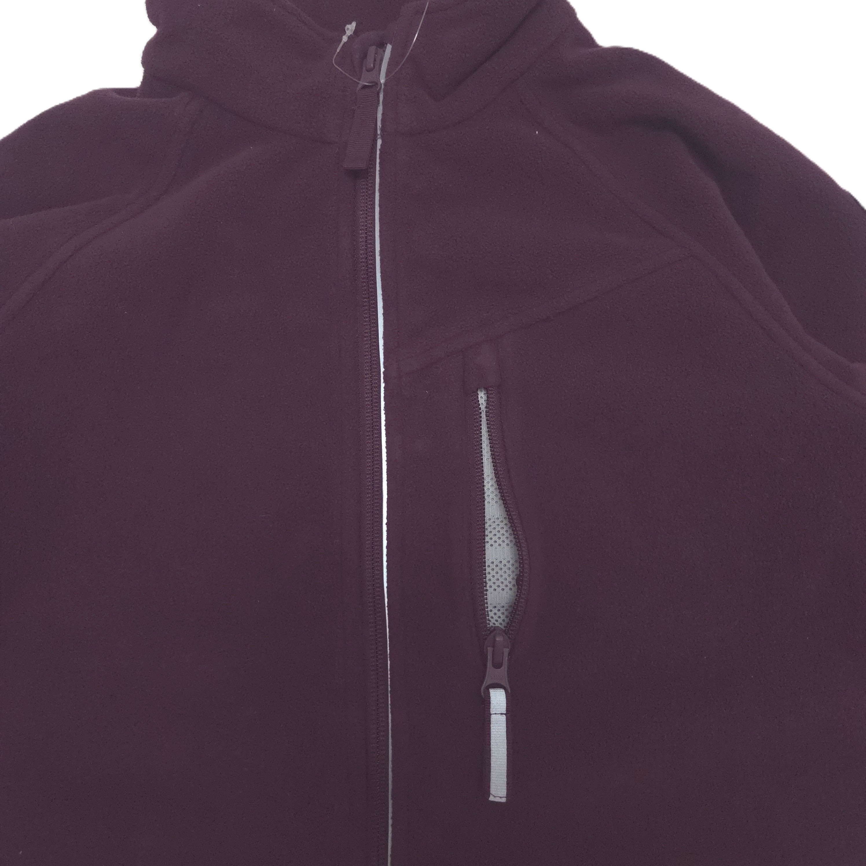 dark red wind proof jacket chest pocket