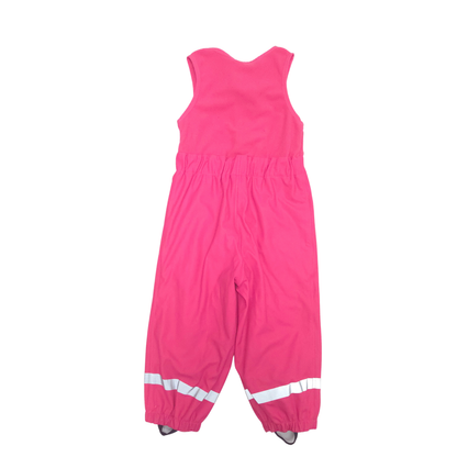 pink rain pants back