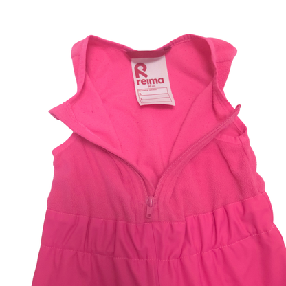 pink rain pants open bib