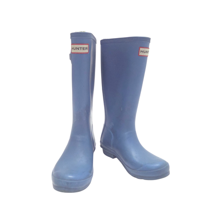 blue rain boots front