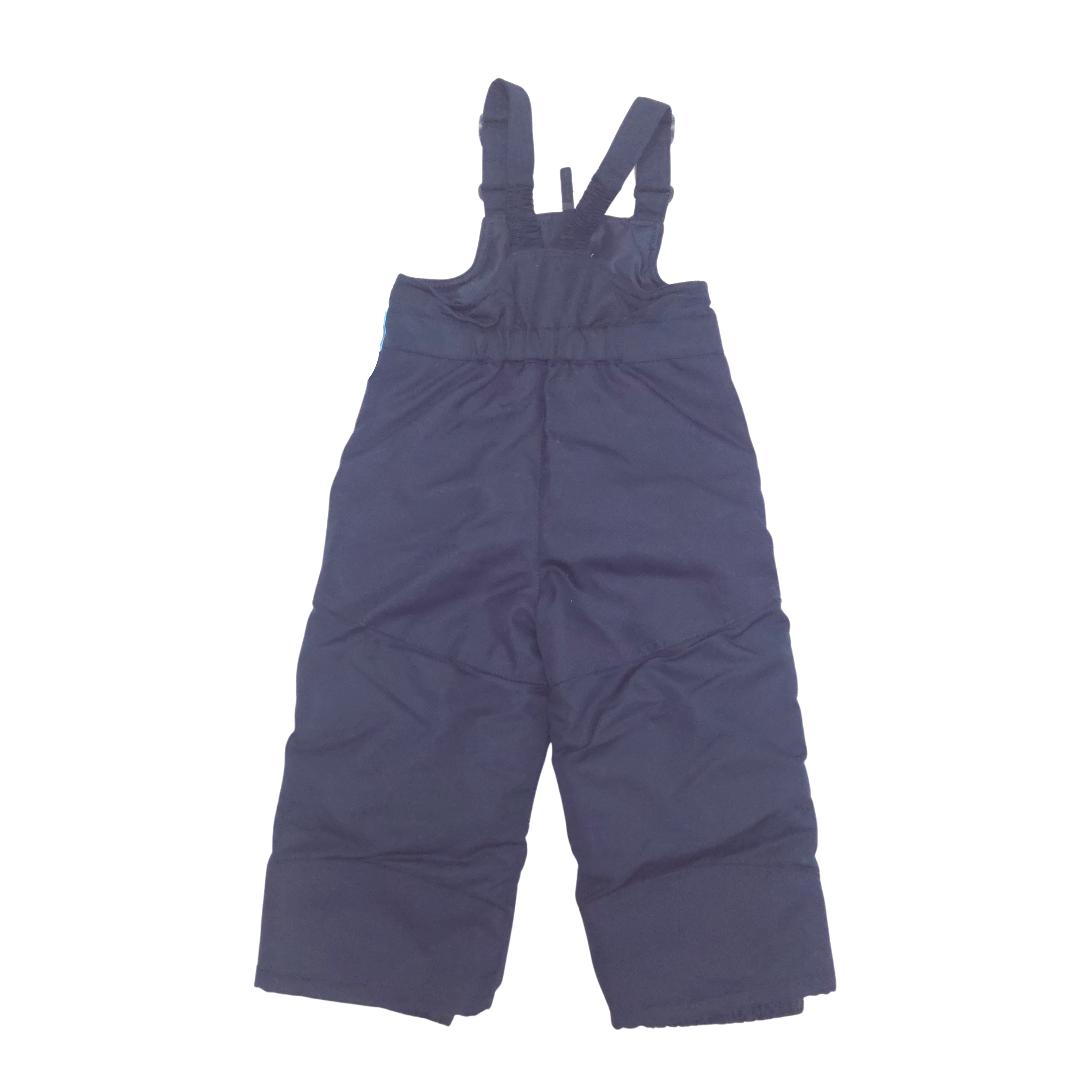 navy bib snow pants back