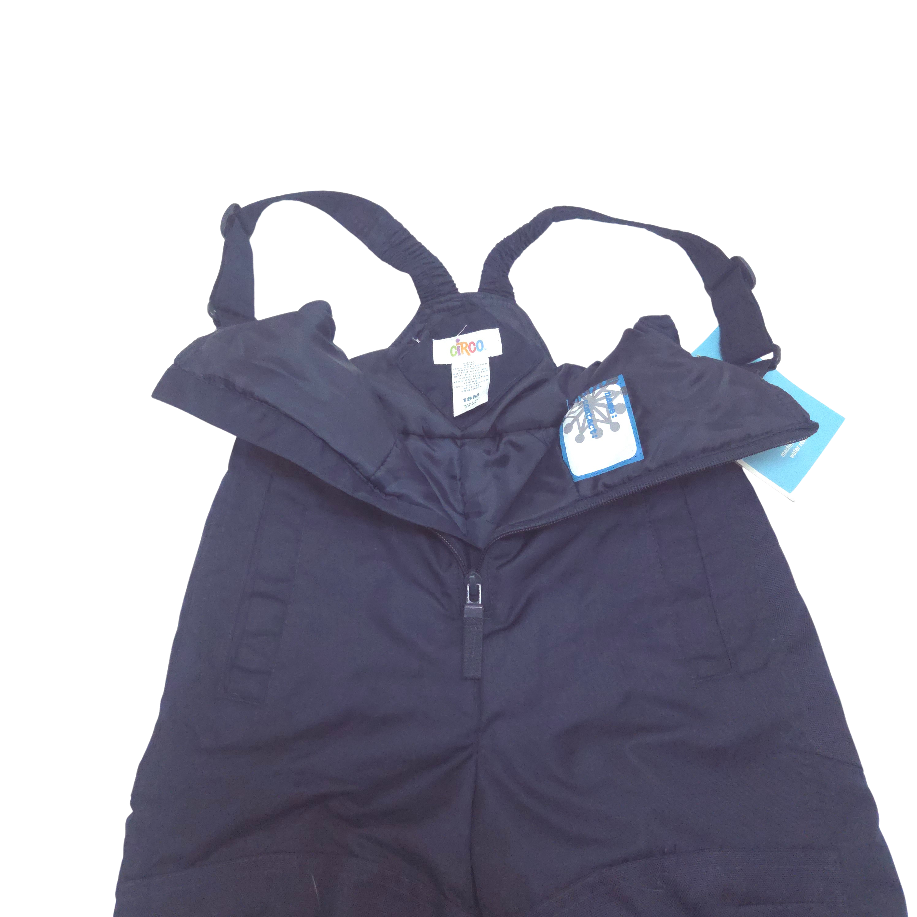 navy bib snow pants open