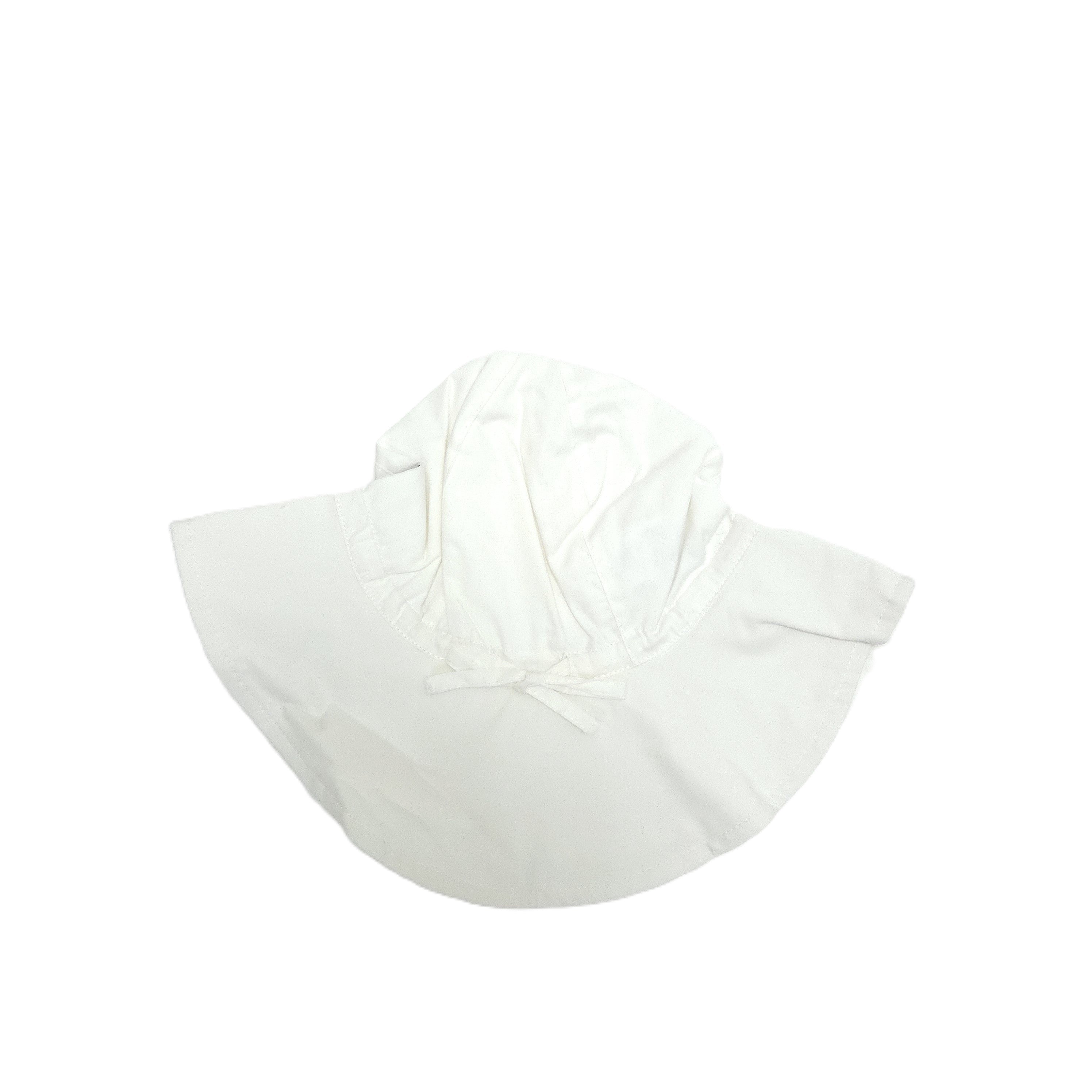 white sun hat with wide brim