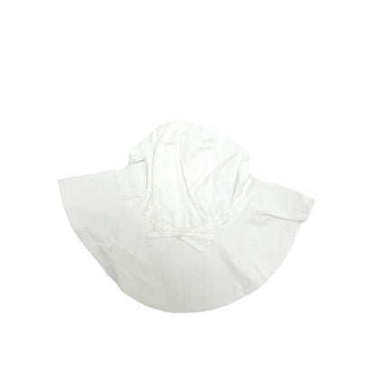 white sun hat with wide brim