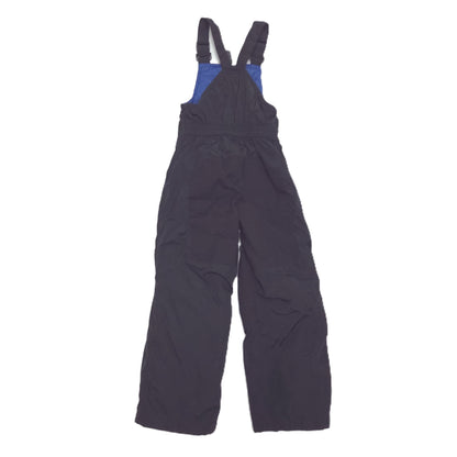 Black bib snowpants with adjustable shoulder straps back image