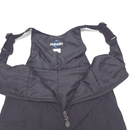 Black insulated bib snowpants details