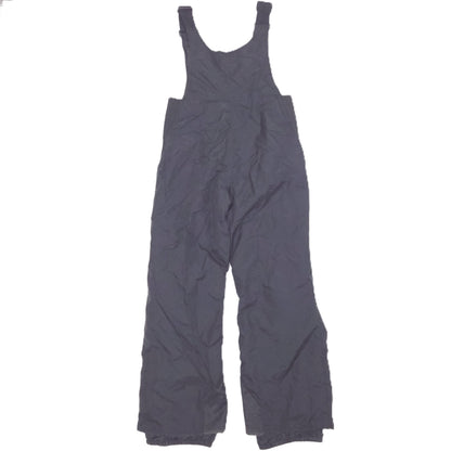 Black insulated bib snowpants with adjustable shoulder straps back image