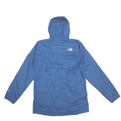 A blue hooded jacket from The North Face, shown from the back on a plain white background back image