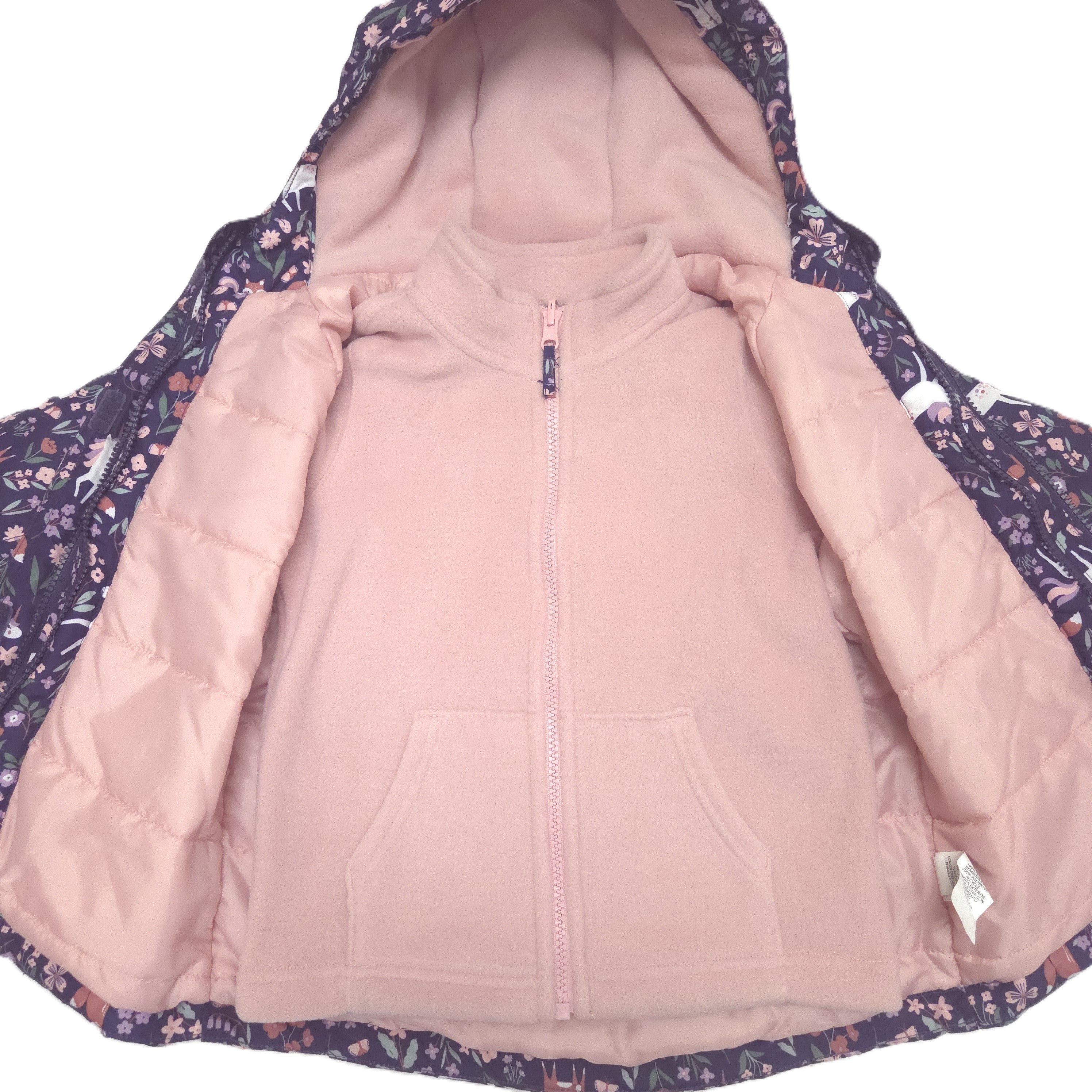 A children's hooded winter jacket 3in1