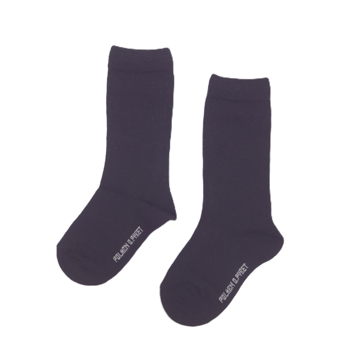 A single pair of black knee-high socks