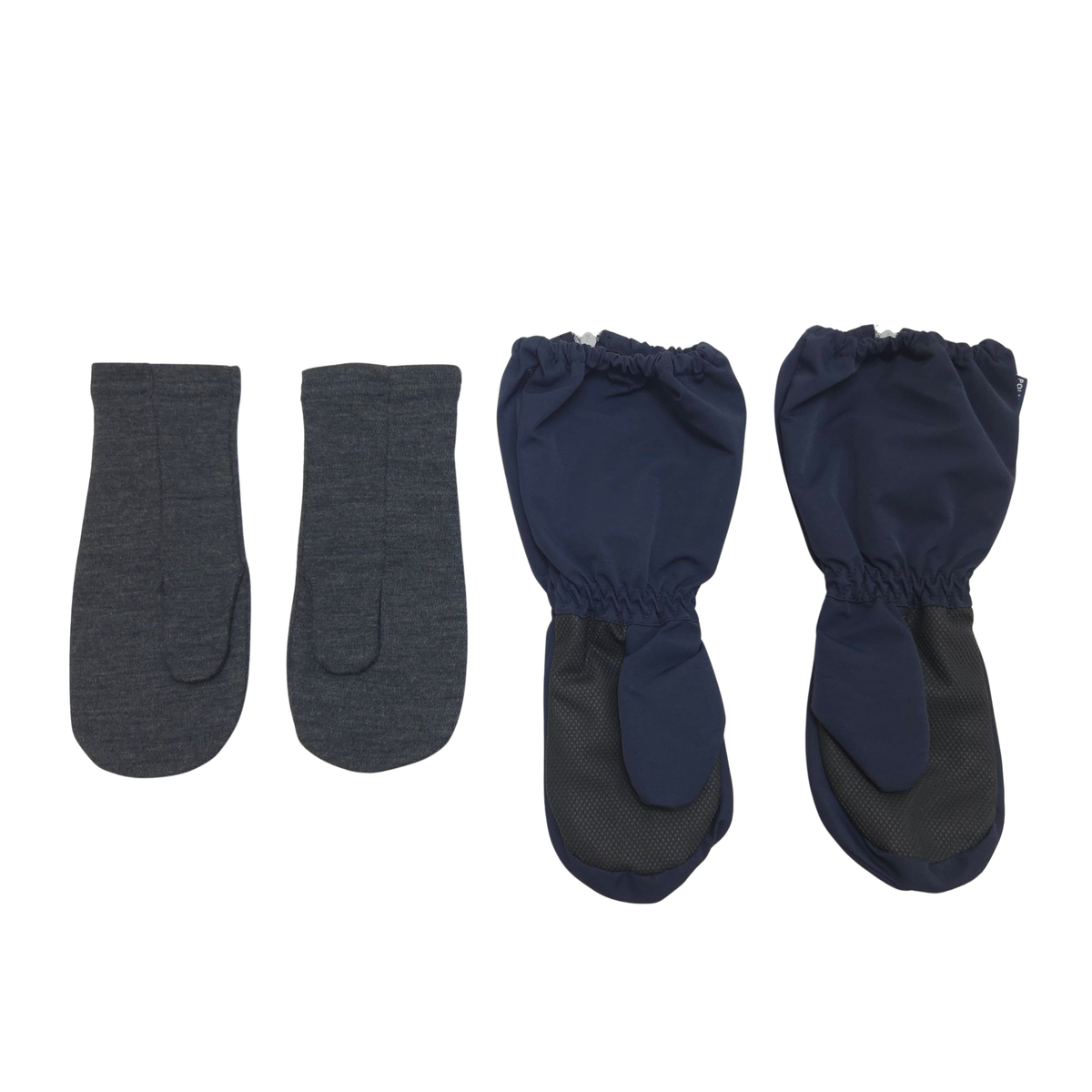 ODSS (Re)PLAY - Reima/Polarn O. Pyret - Bundle Wool/Shell Mittens. Size 4-6Y