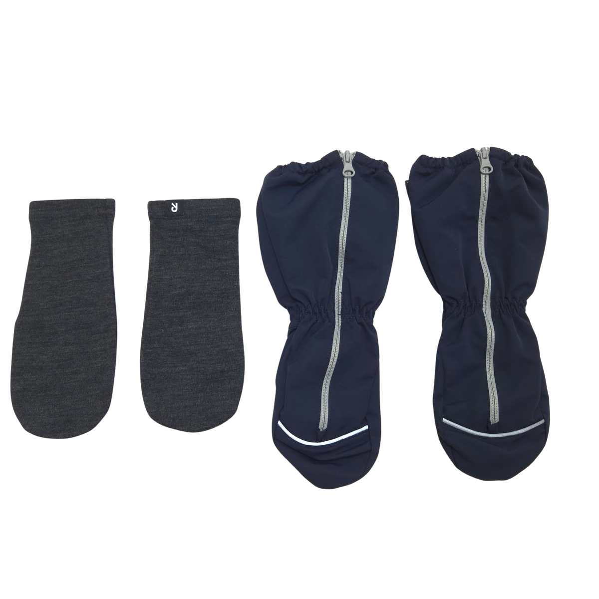 ODSS (Re)PLAY - Reima/Polarn O. Pyret - Bundle Wool/Shell Mittens. Size 4-6Y
