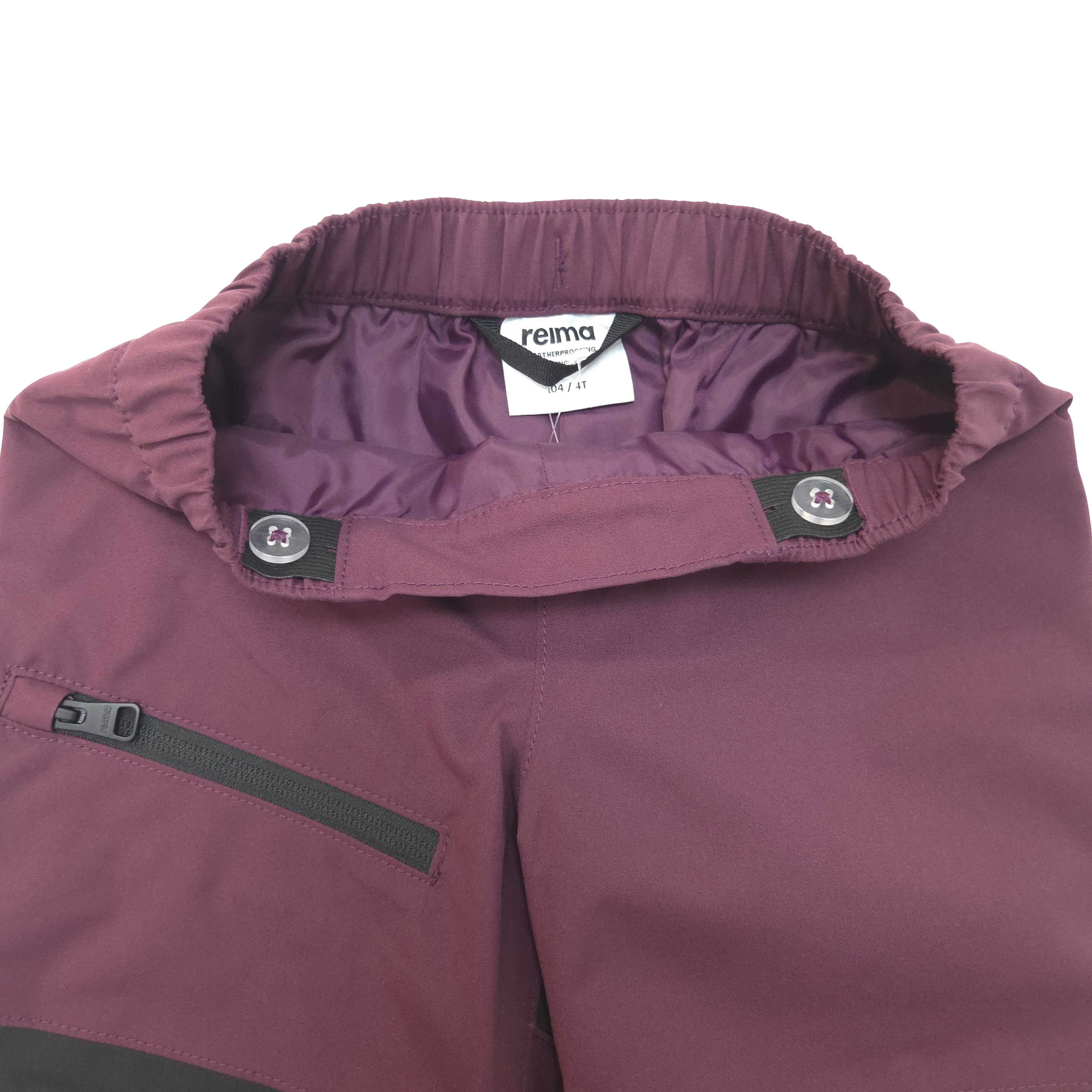 Integrated waist adjuster with buttons make it easy to fine-tune the fit
