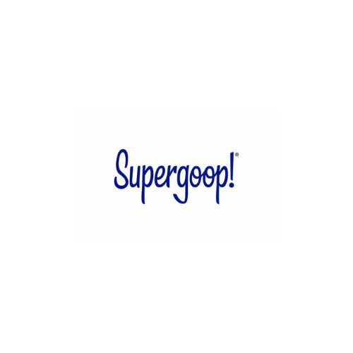 Supergoop logo on a white background