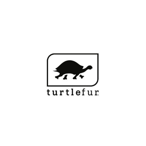 Turtlefur logo with a turtle on a white background
