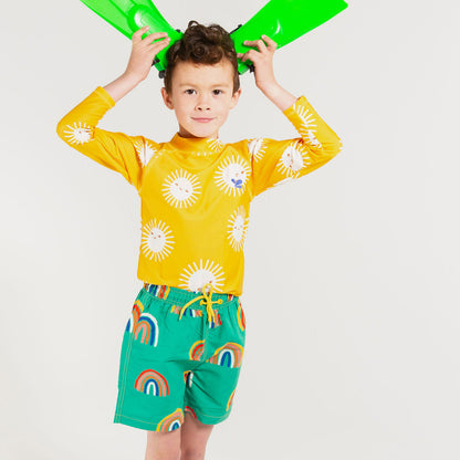 Kids UV Protective Rash Guard Top - 50+, Sunshirt | Muddy Puddles 