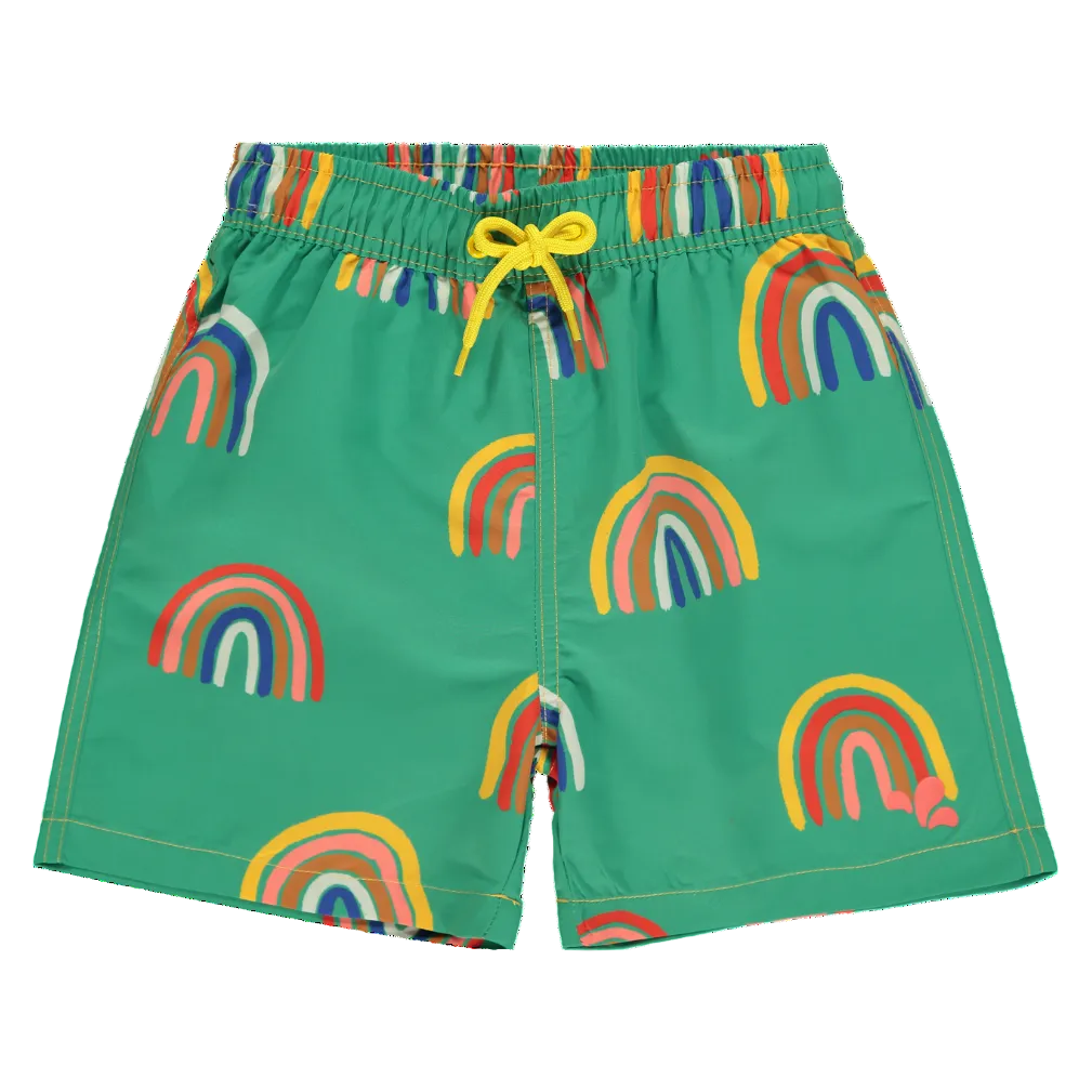 UV Protective Swim Trunks-26921 #color_green-rainbow