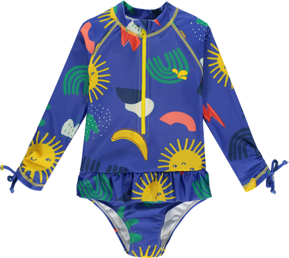Kids UV Protective Rash Guard Swimsuit - 50+, Swim | Muddy Puddles 