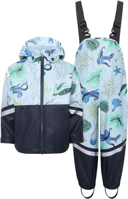 Kids Waterproof Unlined Rain Set- Waterman – Jacket & Bibs, PU | Didriksons 