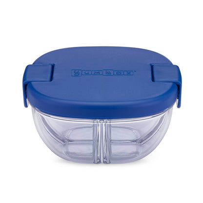 Leakproof Snack Bowl with 3 Compartment - Navy Blue