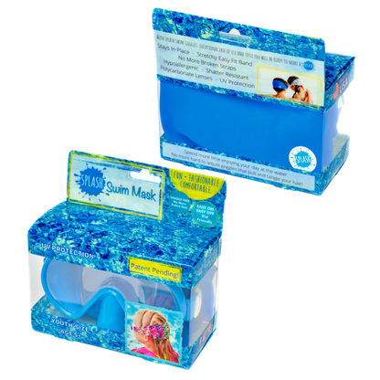 Kids & Adult Swim Mask – Splash Place Midnight – Anti-Fog Clear Lenses