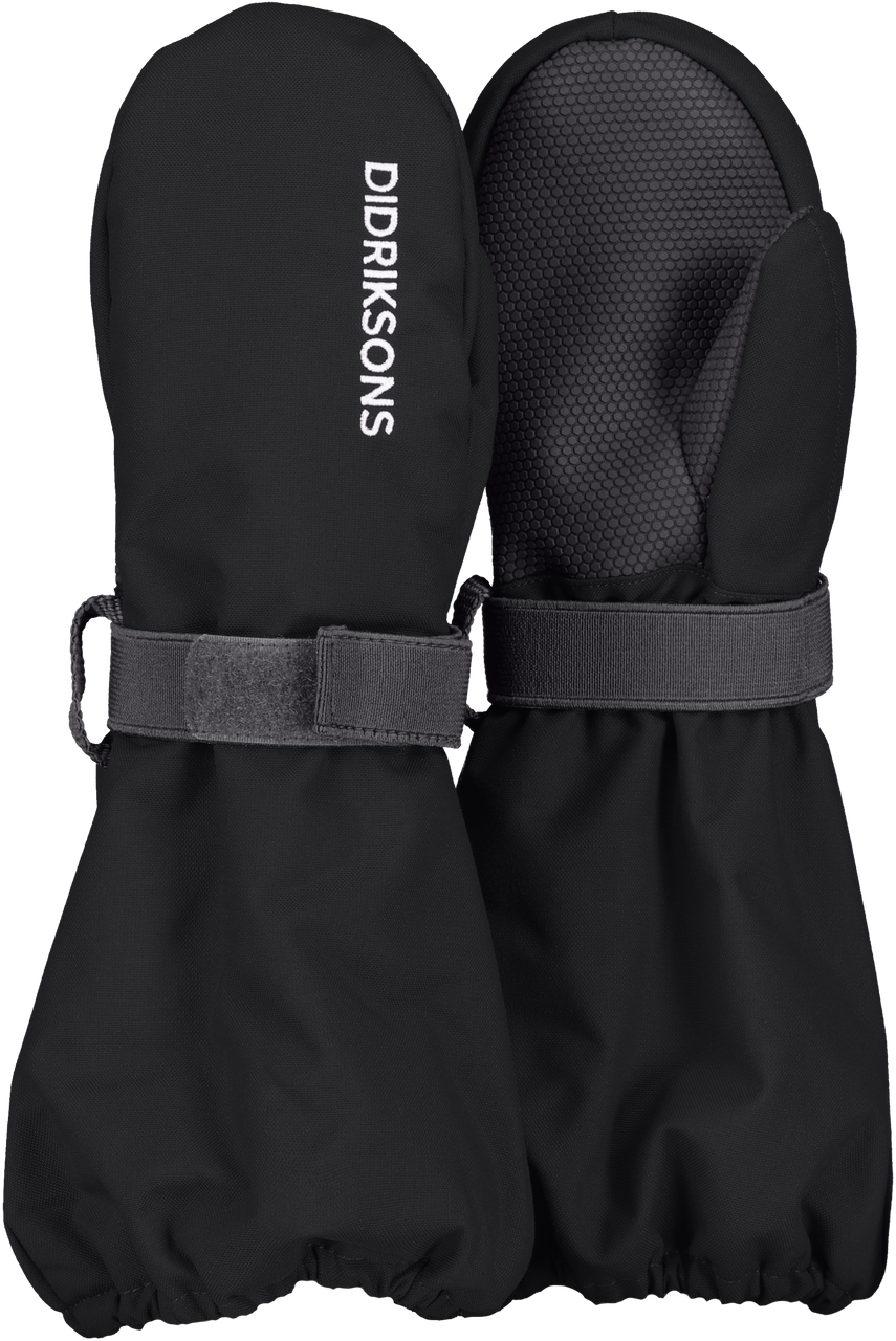 Kids Biggles Classic Cuff Winter Mittens – Insulated, Waterproof | Didriksons #color_black