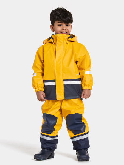 Kids Boardman Fleece Lined Rain Set – Waterproof, Fleece Lined, PU | Didriksons 