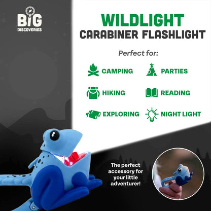 WildLight Animal Carabiner Flashlight - Blue Frog
