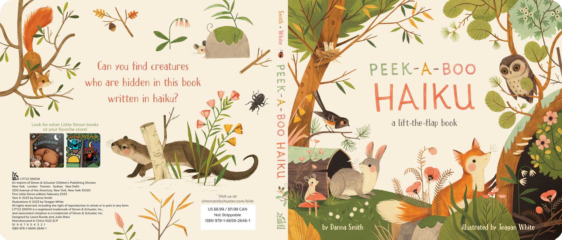 Kids Woodland Animal Board Book – Peek-a-boo Haiku – Interactive Lift-the-Flap Nature Book