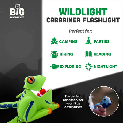 WildLight Animal Carabiner Flashlight - Green Frog