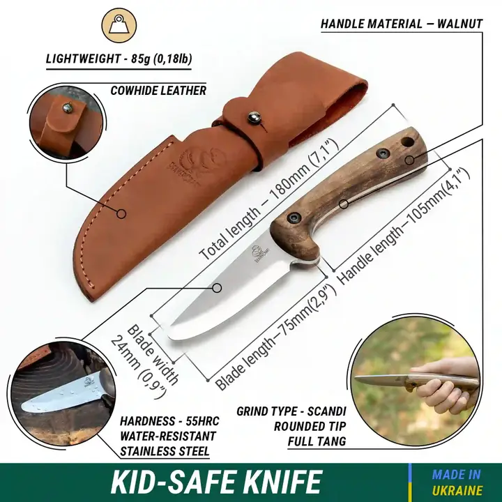 Kid-Safe Knife For Outdoor Activities