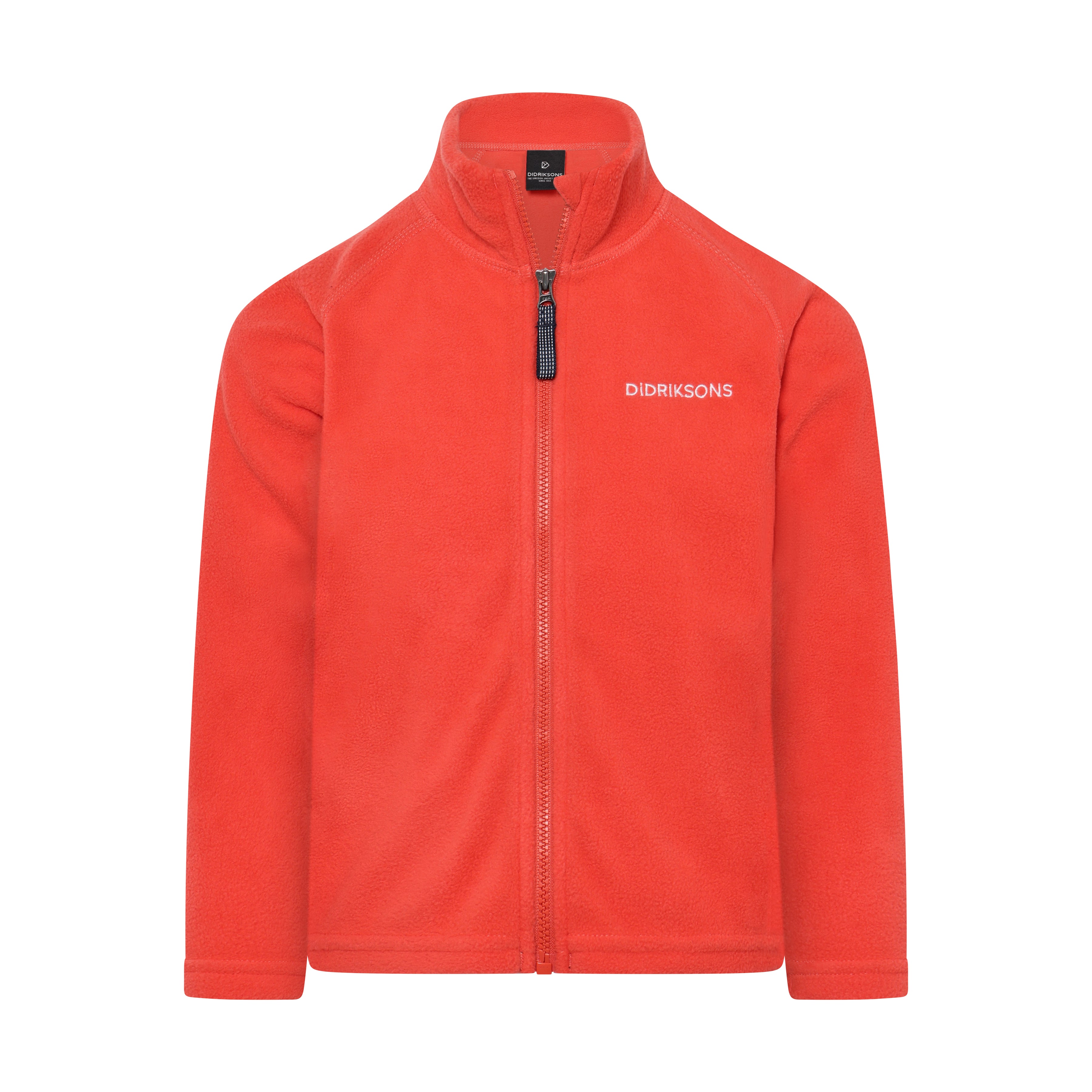Kids Monte Mid Layer Fleece Jacket – Full Zip | Didriksons #color_paprika