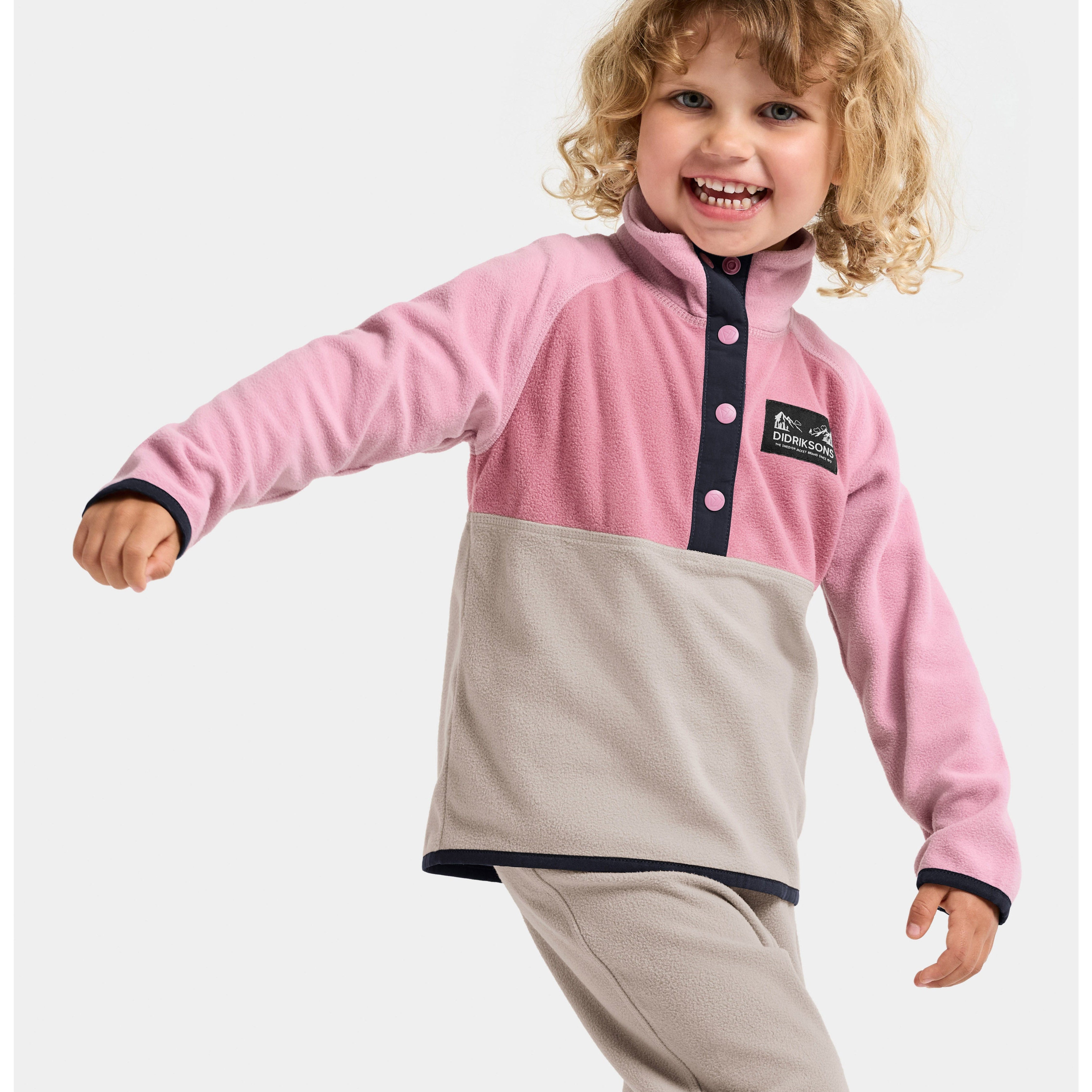 Kids Monte Half Button Fleece Jacket | Didriksons | 