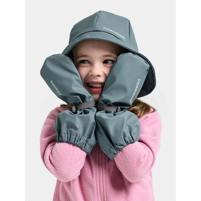Kids Long Cuff Fleece Lined Rain Mittens – Waterproof, PU | Didriksons 