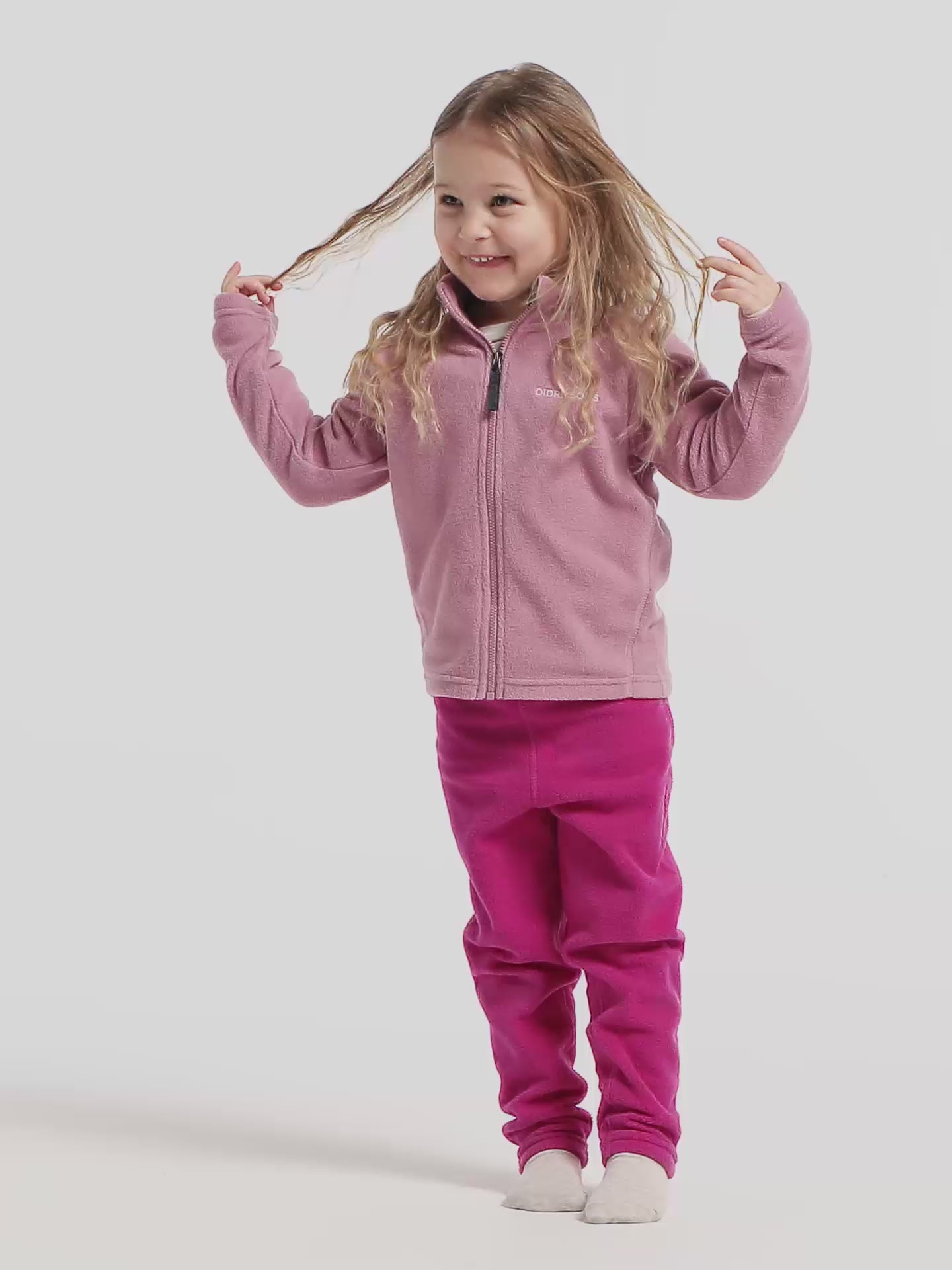 Kids Monte Mid Layer Fleece Jacket – Full Zip | Didriksons