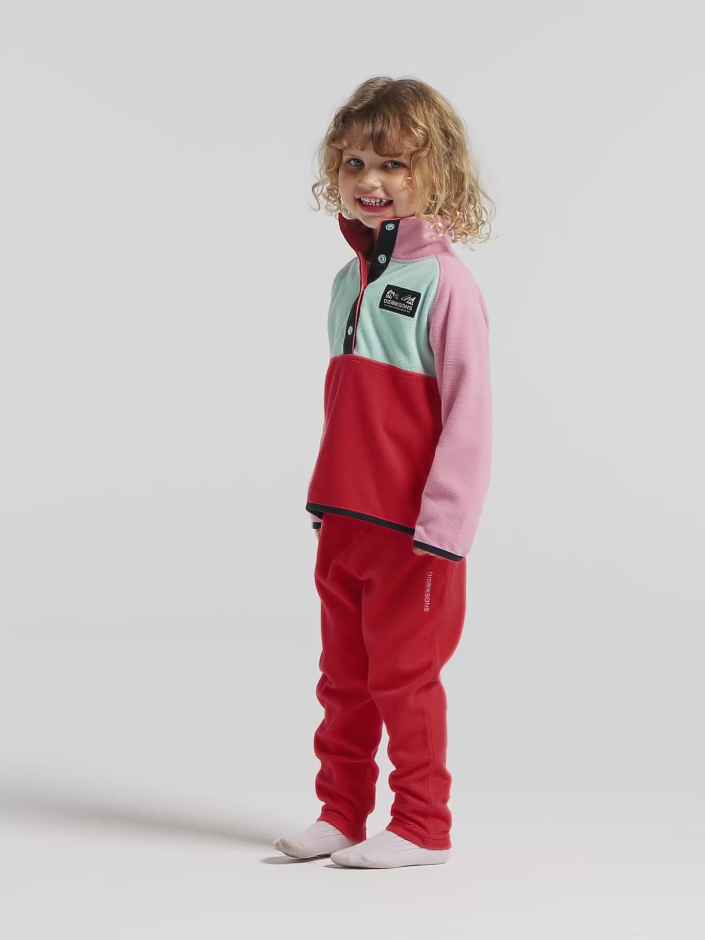 Kids Monte Half Button Fleece Jacket | Didriksons | 