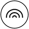 Circular icon with concentric rings