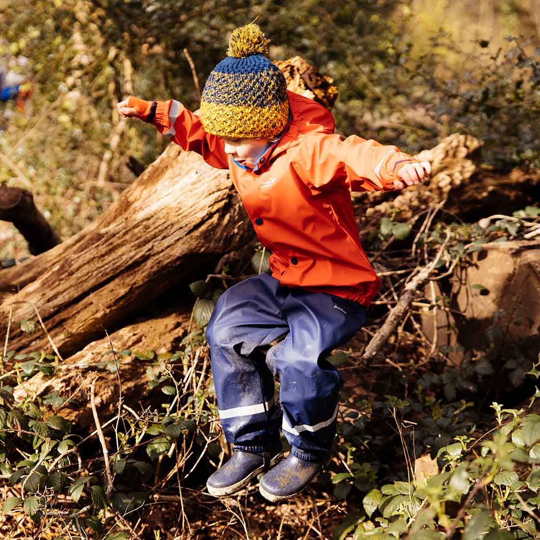 Kids Waterproof Rainy Day Jacket and Pull-on Rain Pant Set - PU, Zip and Snap Closure | Muddy Puddles #color_red