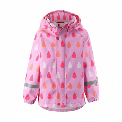 Kids Waterproof Vesi Printed Raindrop Rain Jacket - Unlined, PU | Reima 