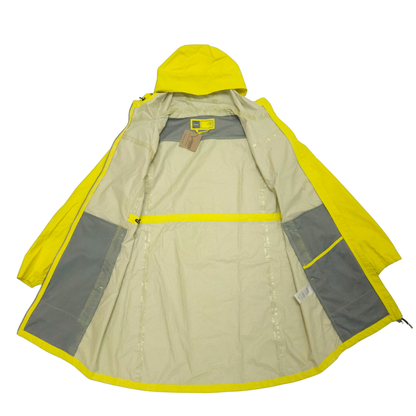 Yellow raincoat open