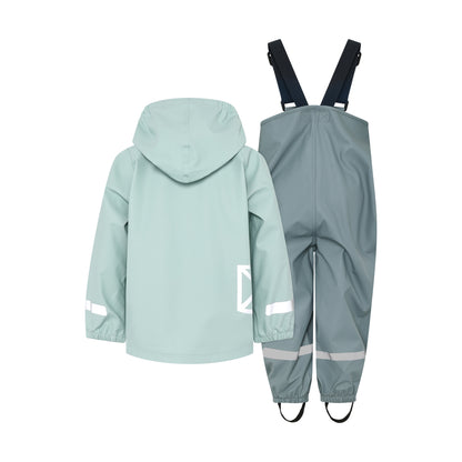 Kids Slaskeman Waterproof Snap Button Rain Set | Didriksons | 